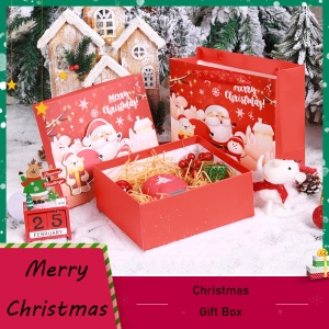 Wholesale New Christmas gift box stereoscopic clamshell red apple gift box water cup candy box floral gift packaging bag