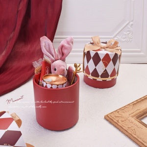 New creative European style wedding gift box set wedding candy box round flower box