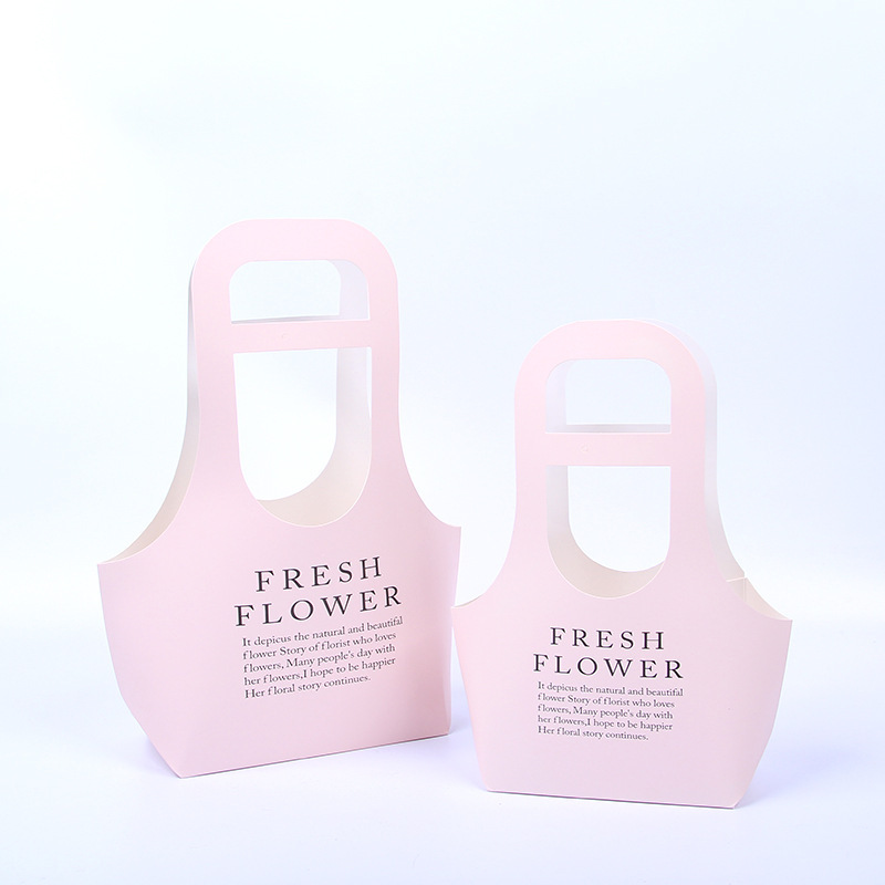 Portable Flower Bag Kraft Packaging Paper Waterproof Flower Paper Bag With Handles - Paper Bag - 3