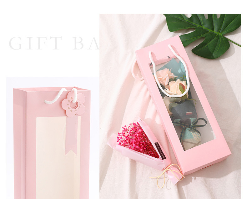 High Quality Waterproof Flower Paper Bag Gift Packing Bag PVC Gift Bags With Handles - Paper Bag - 3