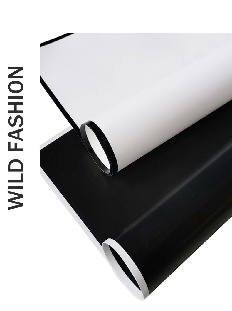 Wholesale New Black and white noble border matte film gift wrapper flower waterproof wrapping paper - Wrapping Paper - 9