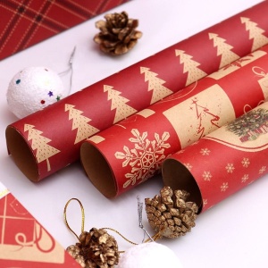 Christmas Gift Wrapping Paper Birthday Party Wedding DIY Craft Paper Xmas Elements Collection Gift Box Packaging Papers