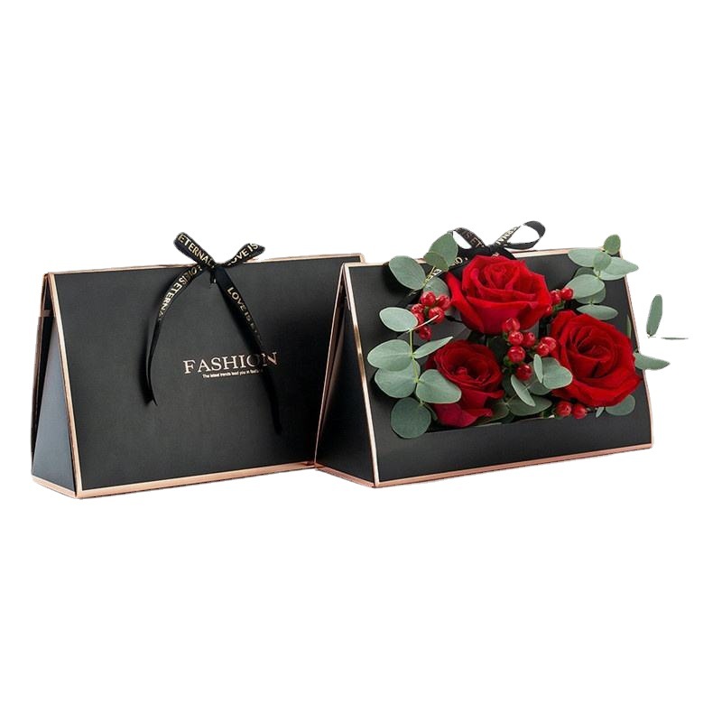 Luxury eternal flower portable flower box set empty box Teacher's Day Valentine's Day with hand gift box gift box packaging - Flower Box - 1