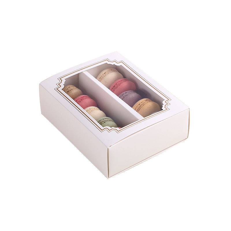 Custom creative white transparent macaron box drawer type chocolate chip cookie box - Food Packaging - 3