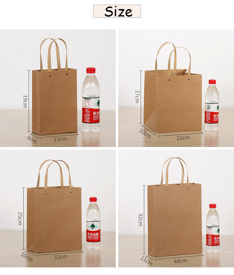 Customized factory wholesale kraft paper bag white cardboard gift hand bag black cardboard flower bag - Paper Bag - 4